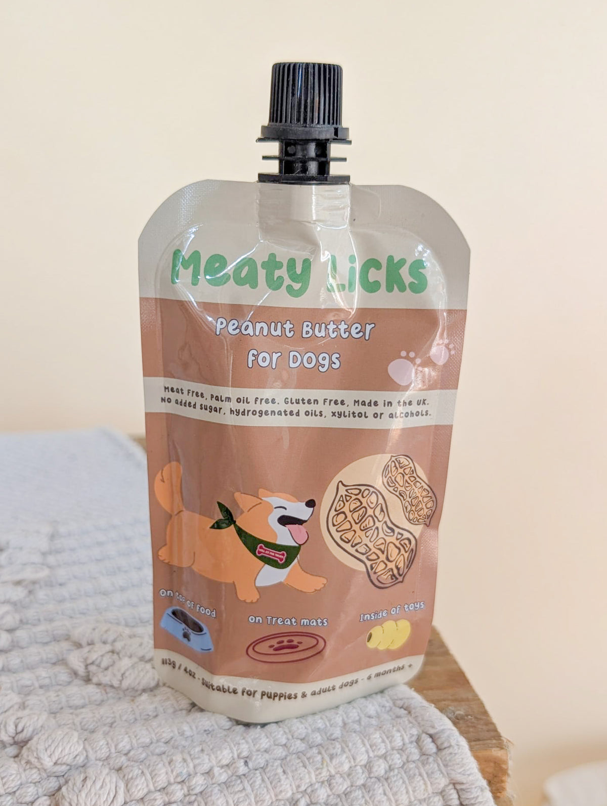 Meaty Licks Squeezy Peanut Butter Pouches | NEW FLAVOURS