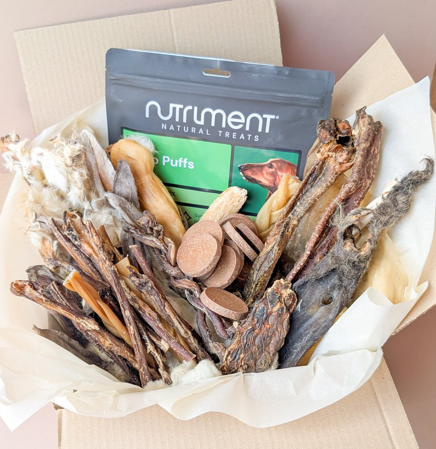 "Luna's Lamb & Loppy" Box | Lamb & Rabbit Natural Treat Box | Available in 2 sizes