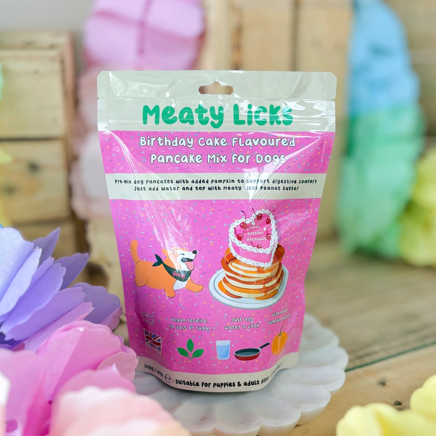 Meaty Licks | Birthday Cake Pancake Mix