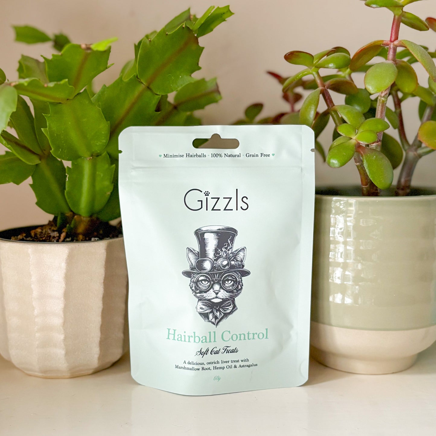 😺 Gizzls Hairball Control Soft Cat Treats | Marshmallow Root, Hemp Oil & Astragalus 🌱