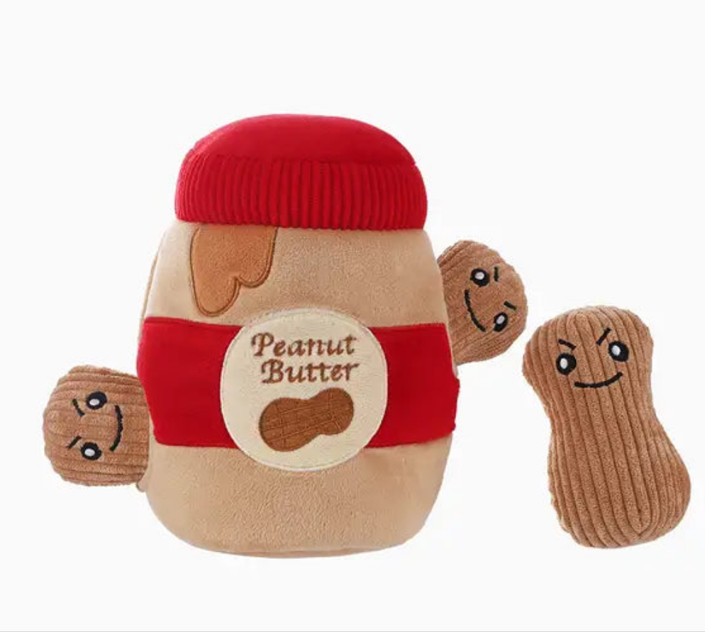 Hugsmart Pet Interactive Toy | Peanut Butter Jar Food Party