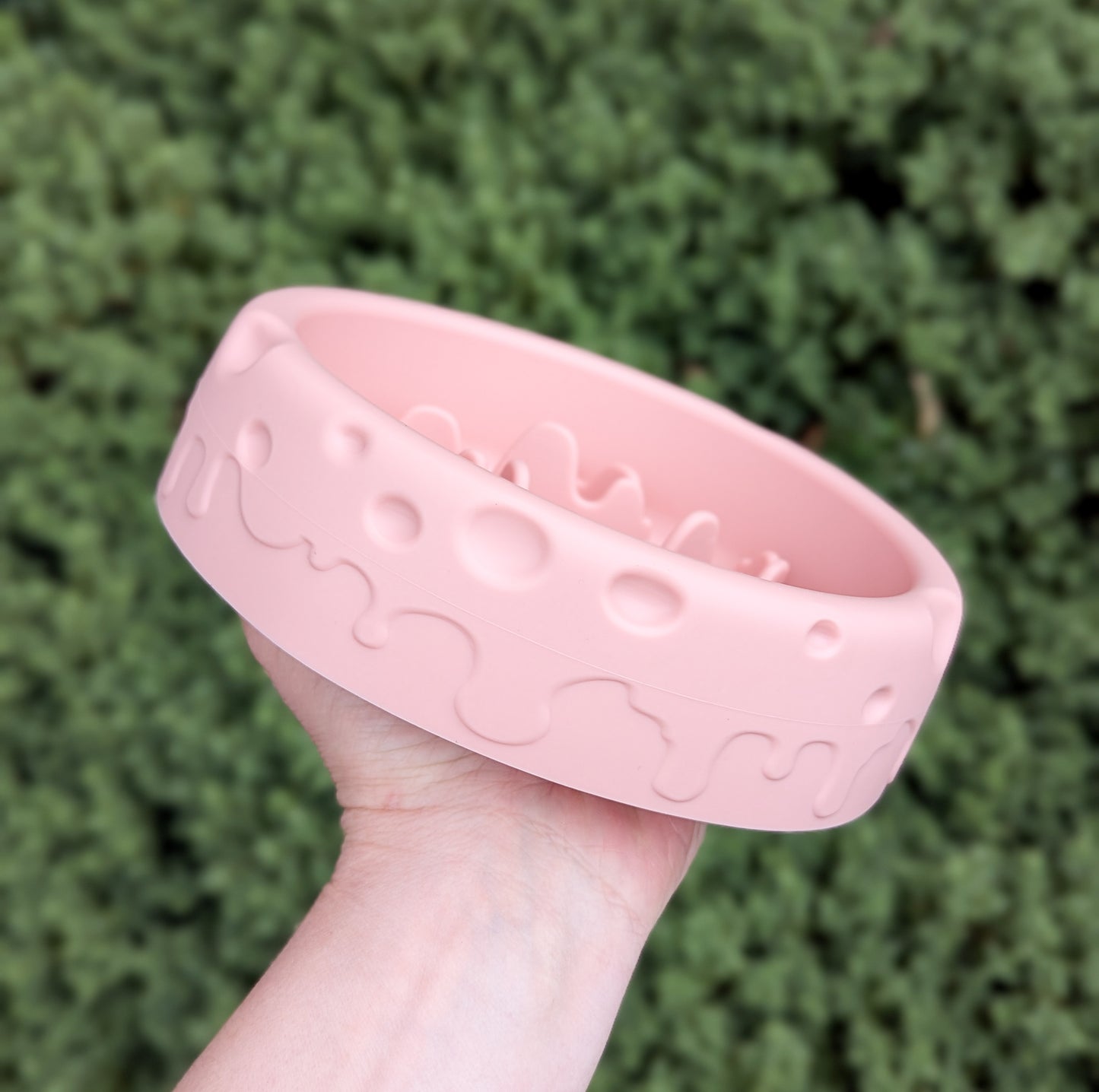 "Crater Melt" Slow Feeder Bowl | Blush