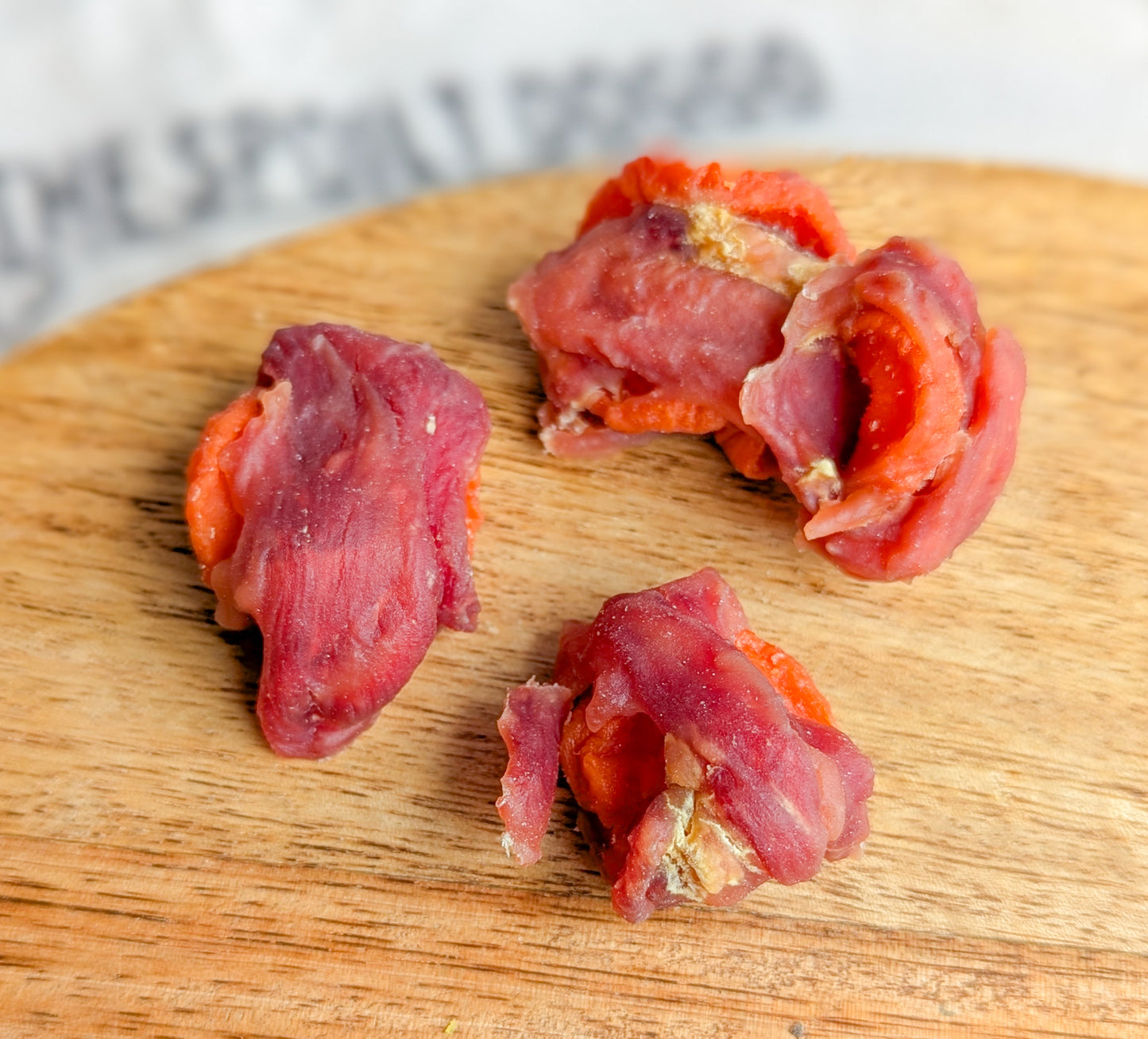 Duck Wrapped Carrot Chunks