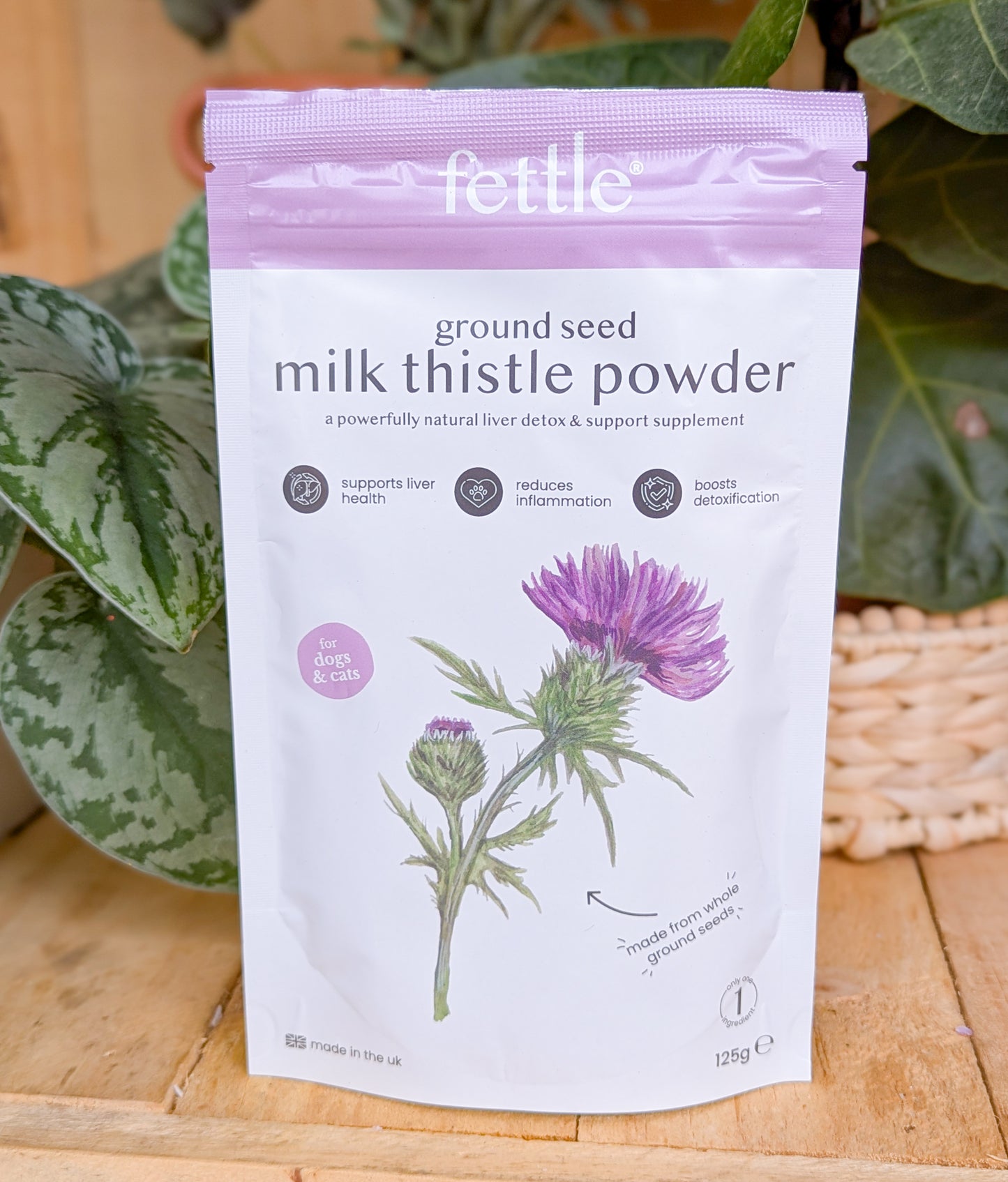 Fettle Ground Seed Milk Thistle Powder For Dogs & Cats | Liver Support