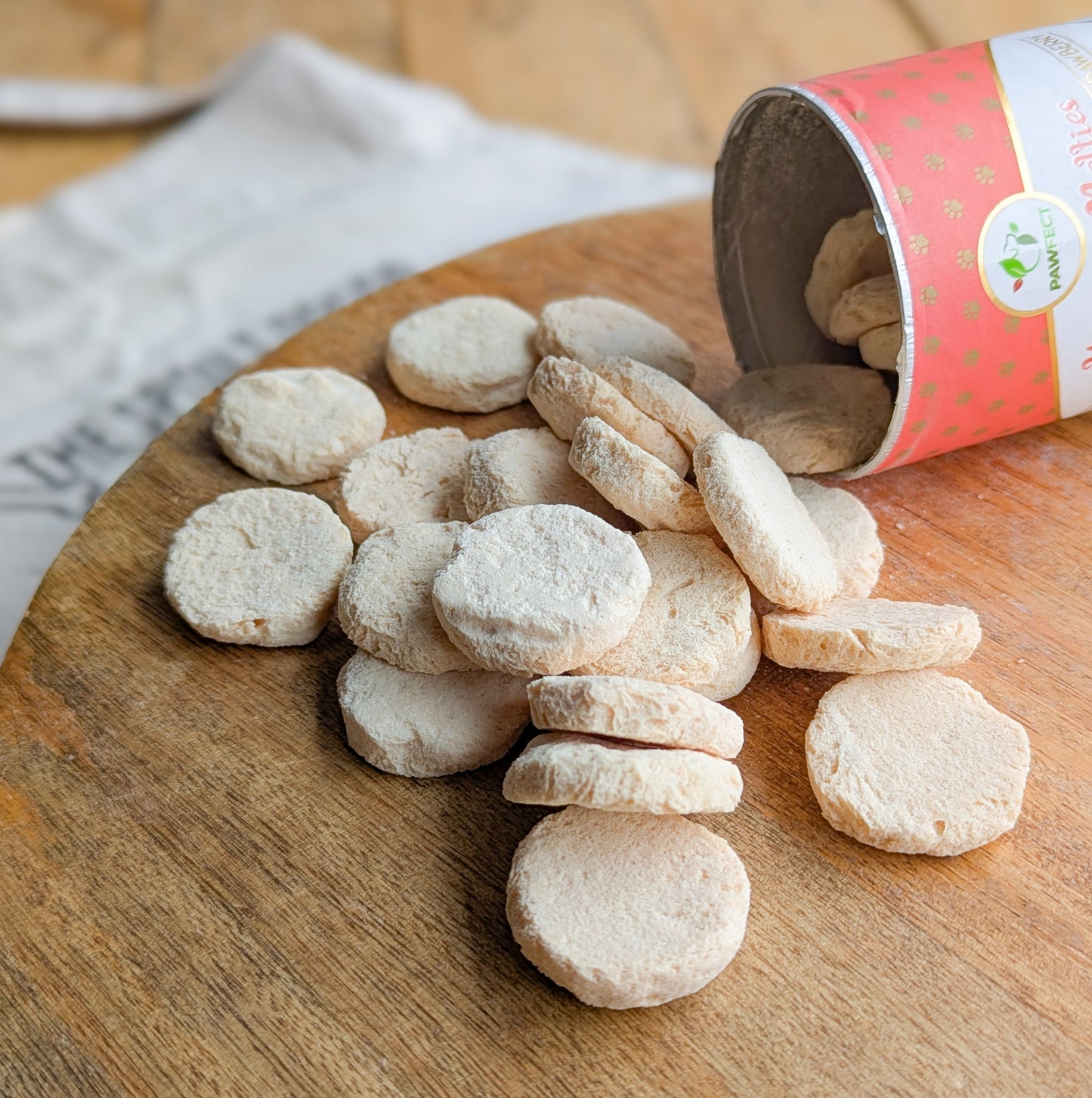 Pawfect Yogurt Melties Prebiotic and Probiotic Treats | Strawberries, Apple, Burdock Root & Papaya