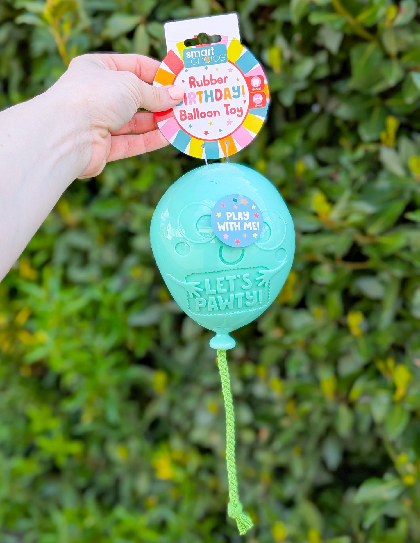 Let's Pawty Rubber & Rope Birthday Balloon Toy