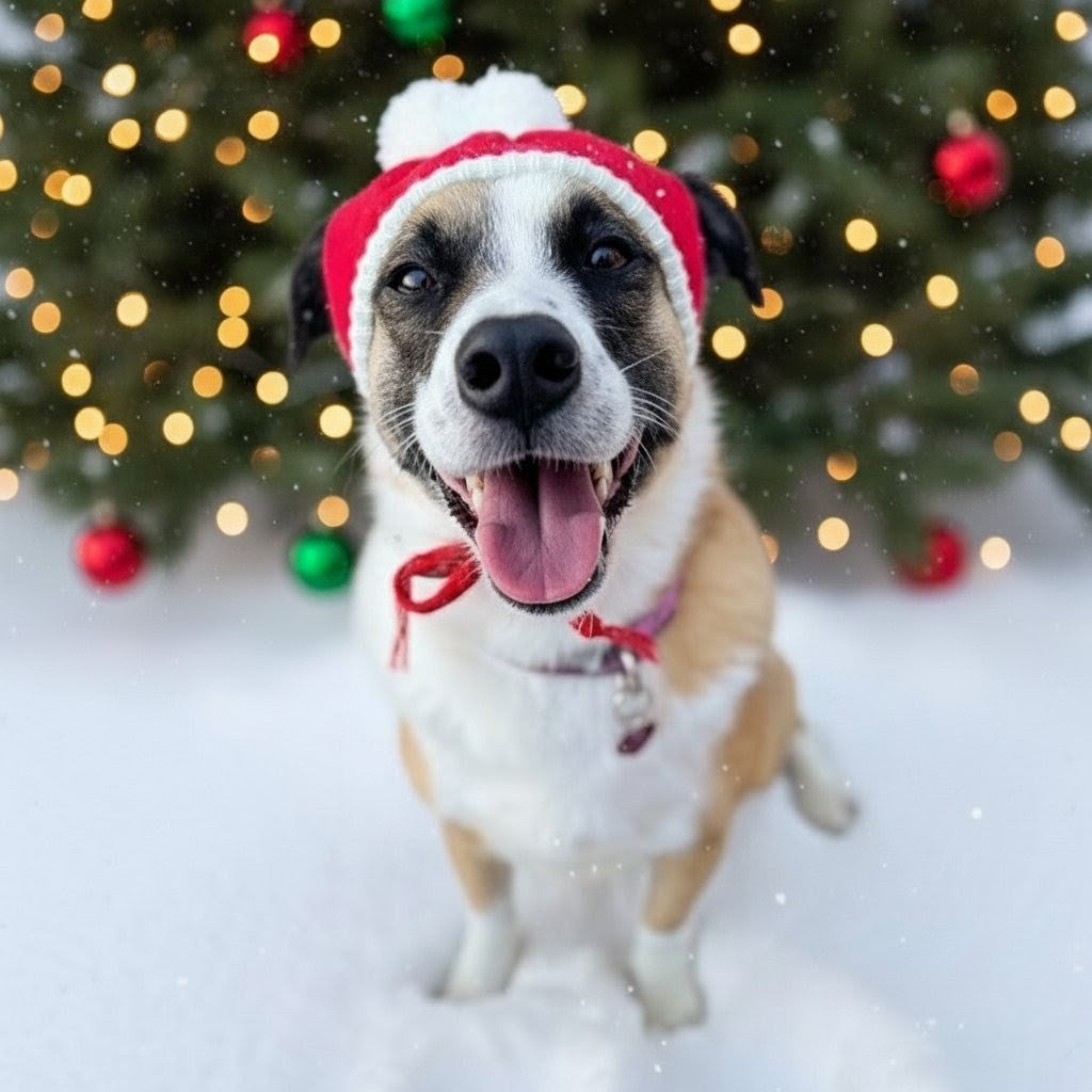 The Worthy Dog | Santa Knit Hat