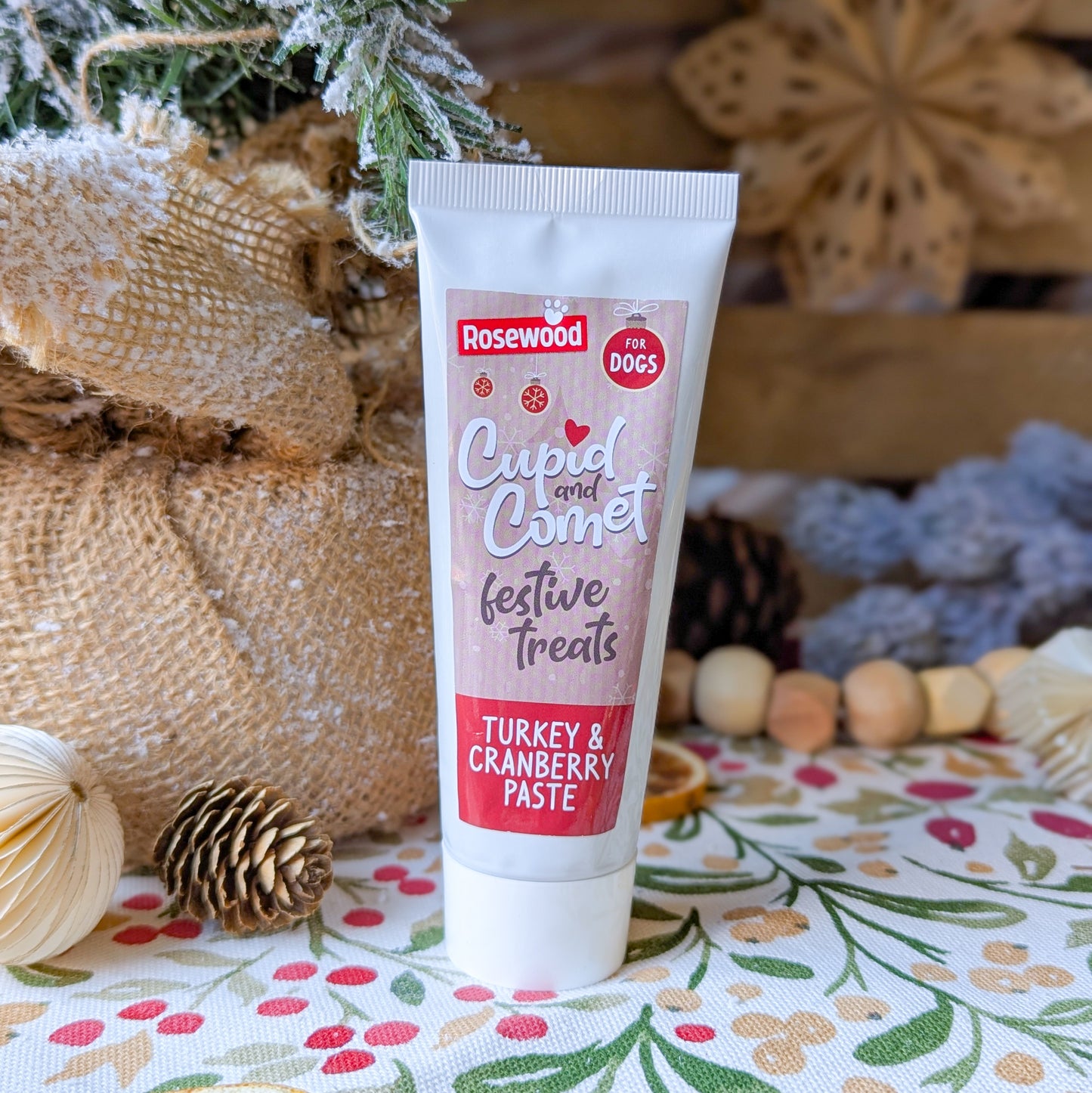 Christmas Tree Lick Mat With Turkey & Cranberry Paste