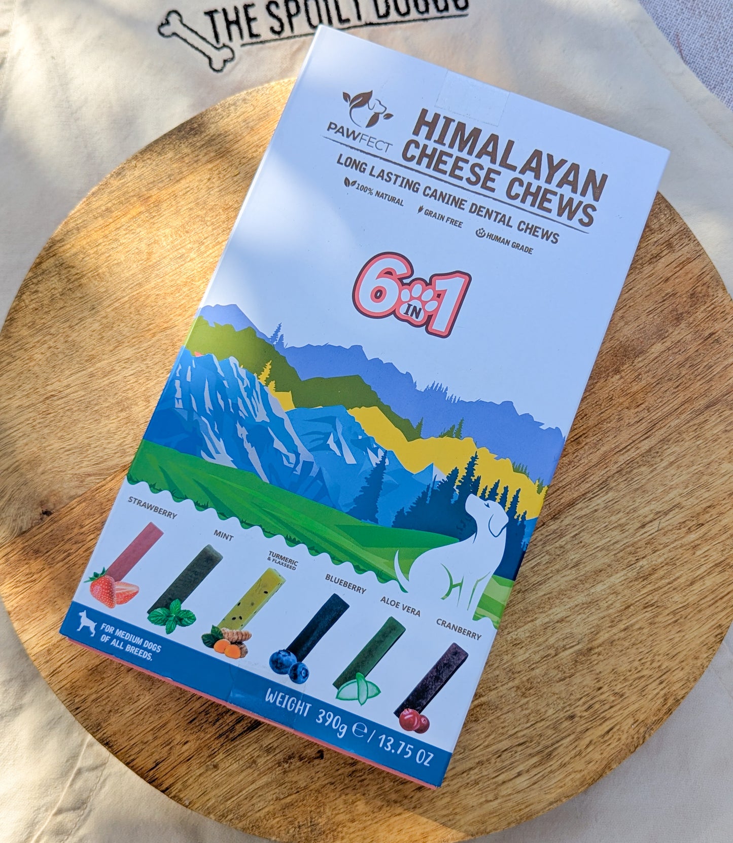 Pawfect Himalayan Cheese Chews | Variety Pack of 6 Medium Cheese Chews