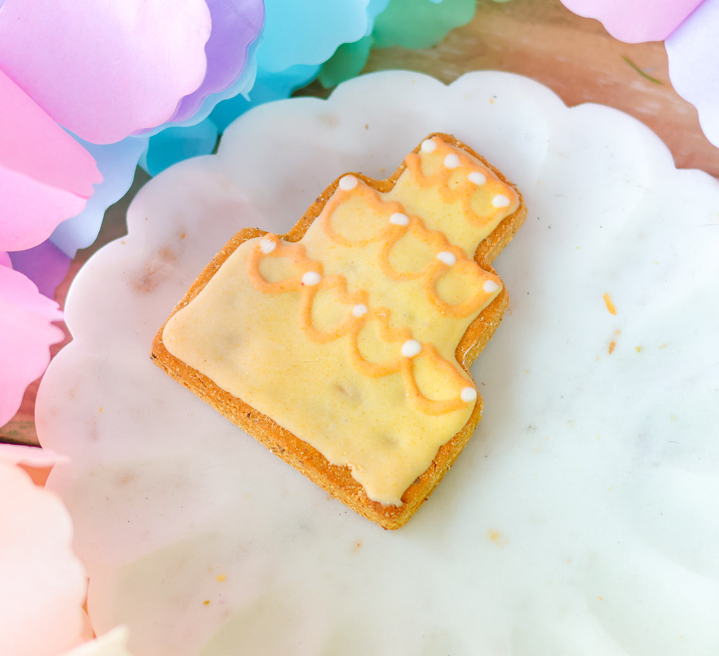 Birthday Cake Iced Biscuit