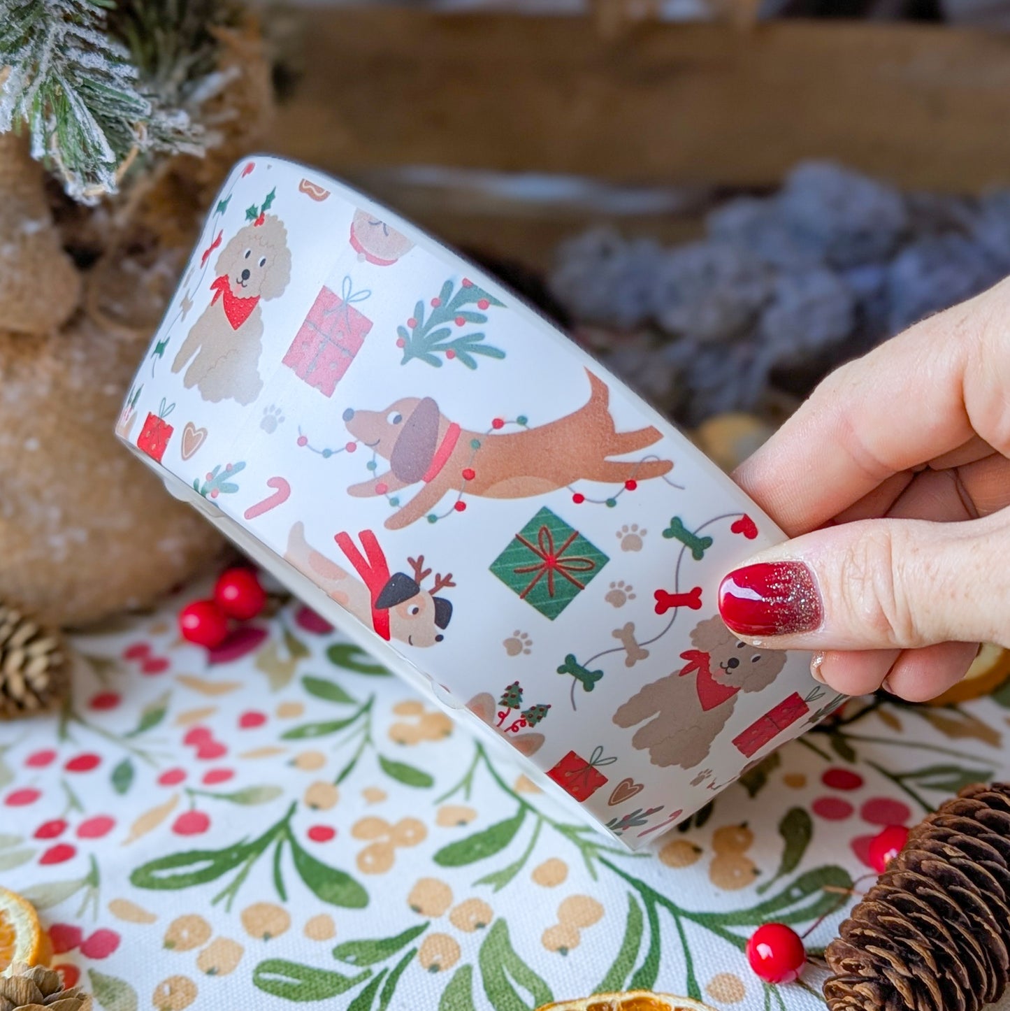 Mealmine Festive Dog Bowl