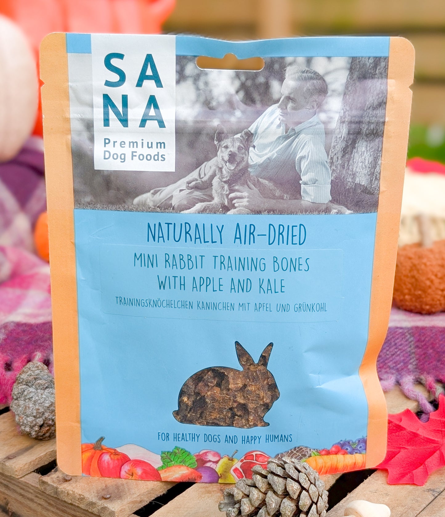 SANADOG | Mini Rabbit Training Bones with Apple & Kale