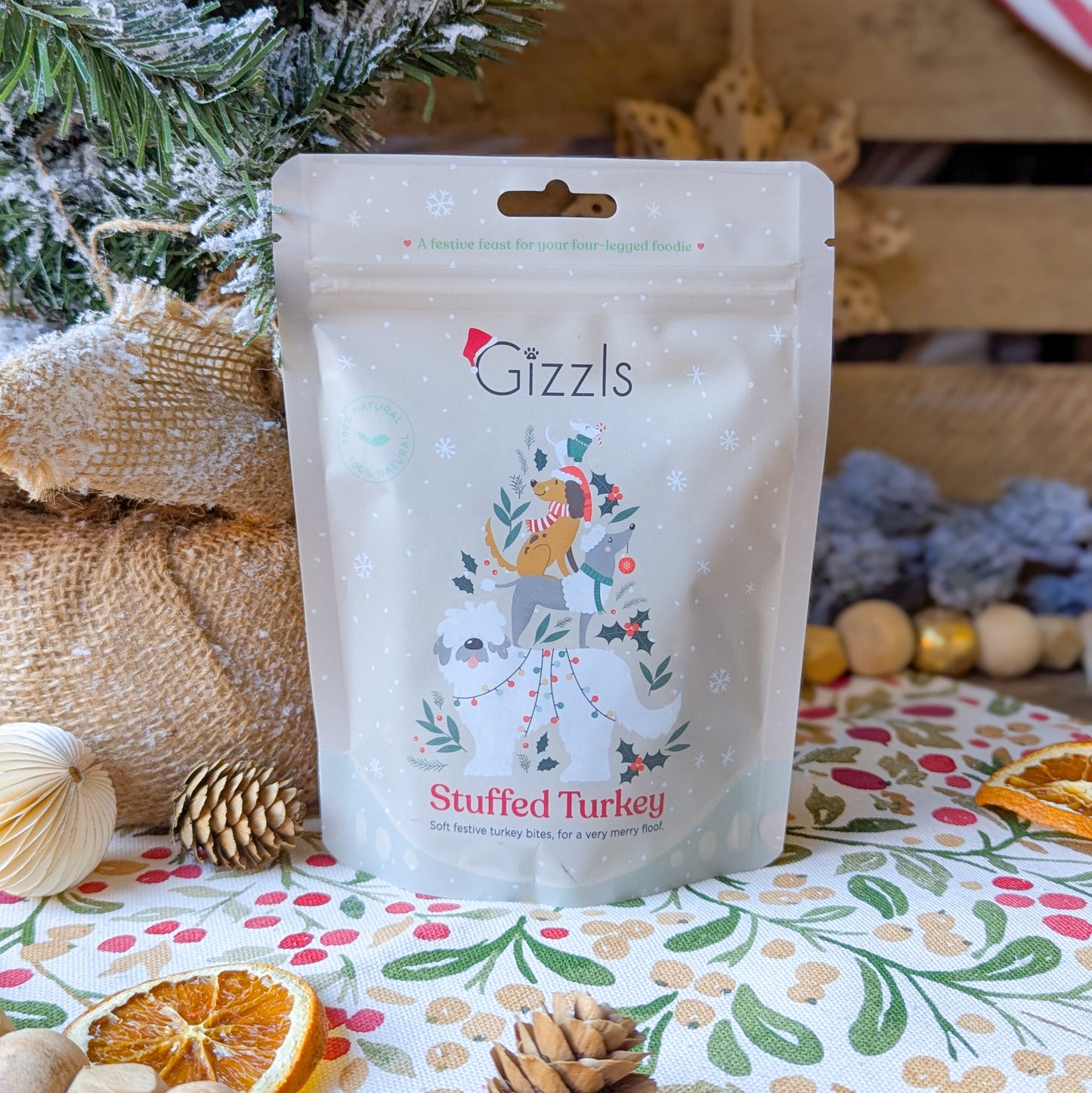 Gizzls Stuffed Turkey Christmas Dog Treats