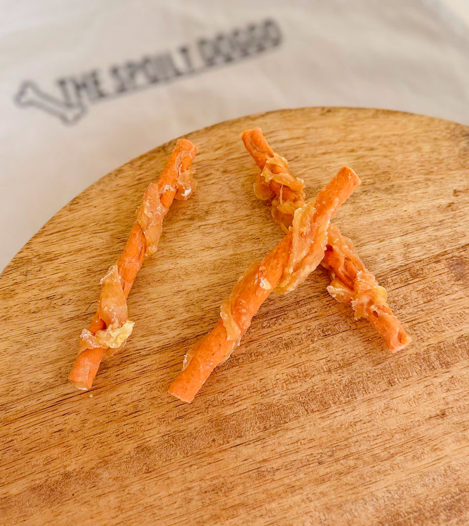 Chicken Wrapped Pumpkin Sticks