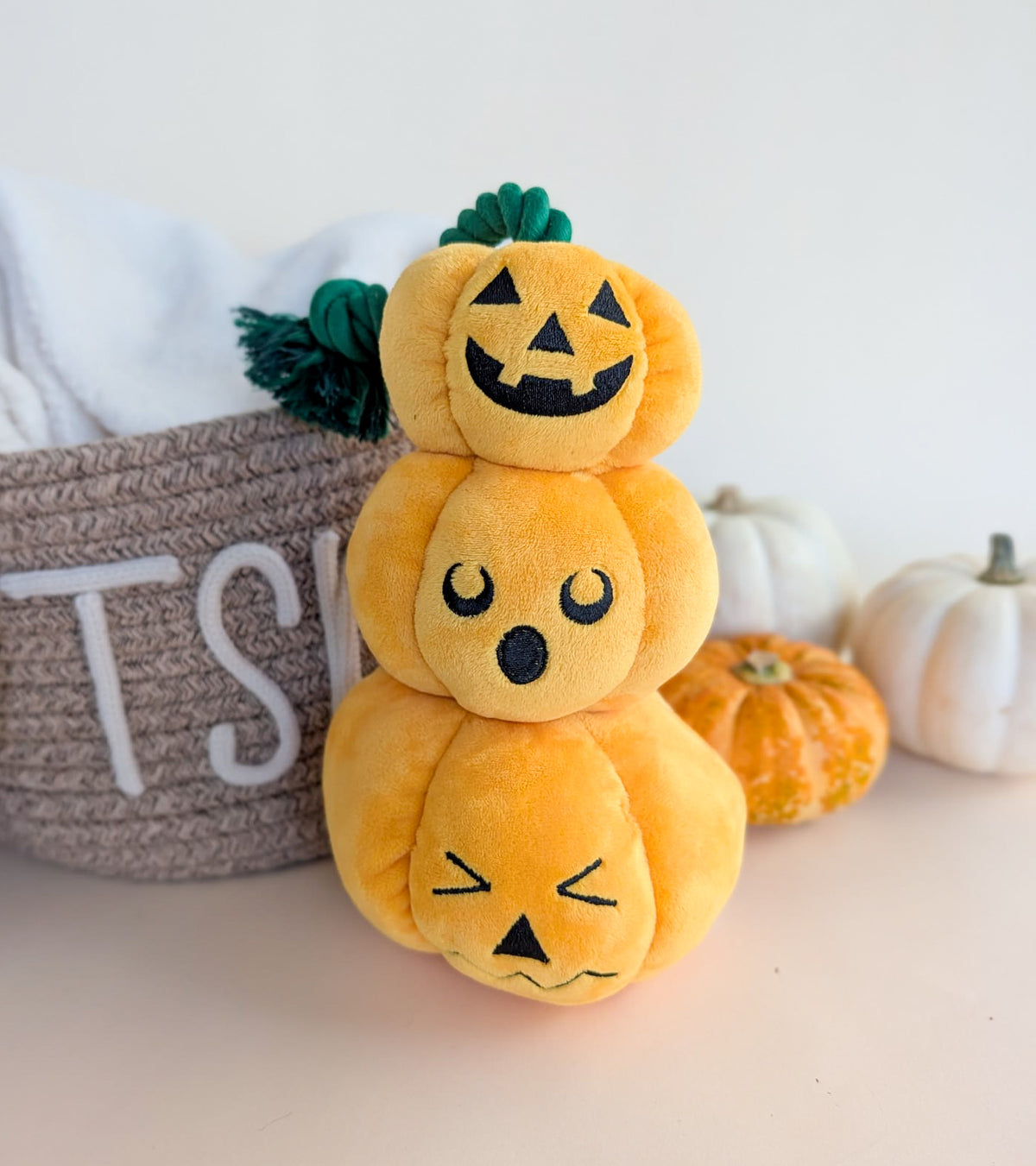 “Pumpkin Pile-Up” Plush & Rope Toy