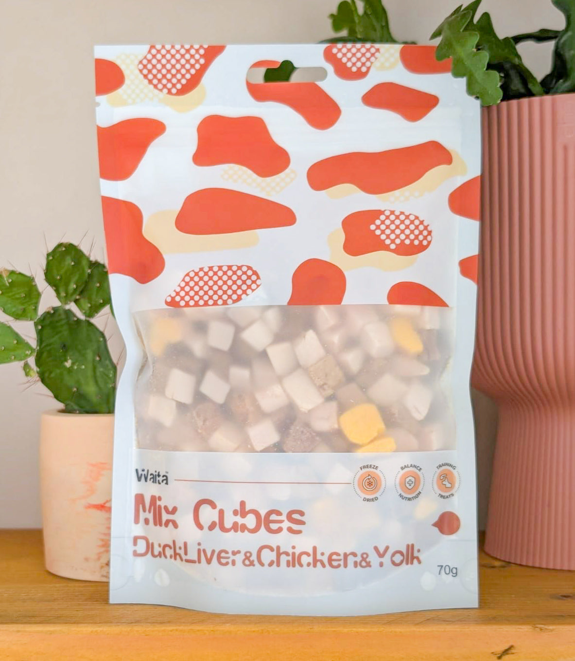 Waita Freeze-Dried Duck Liver, Chicken & Yolk Cubes