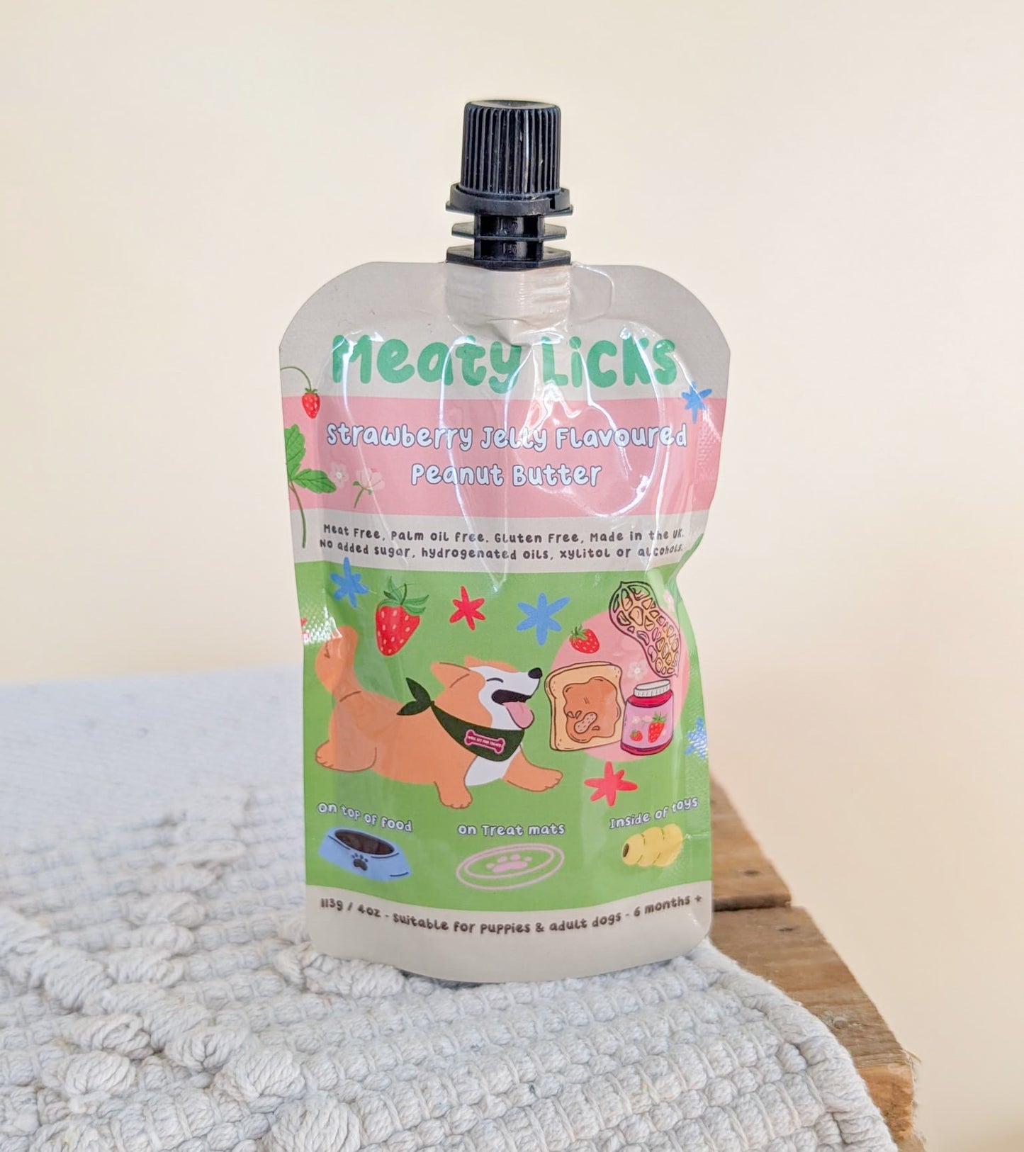 Meaty Licks Squeezy Peanut Butter Pouches | NEW FLAVOURS