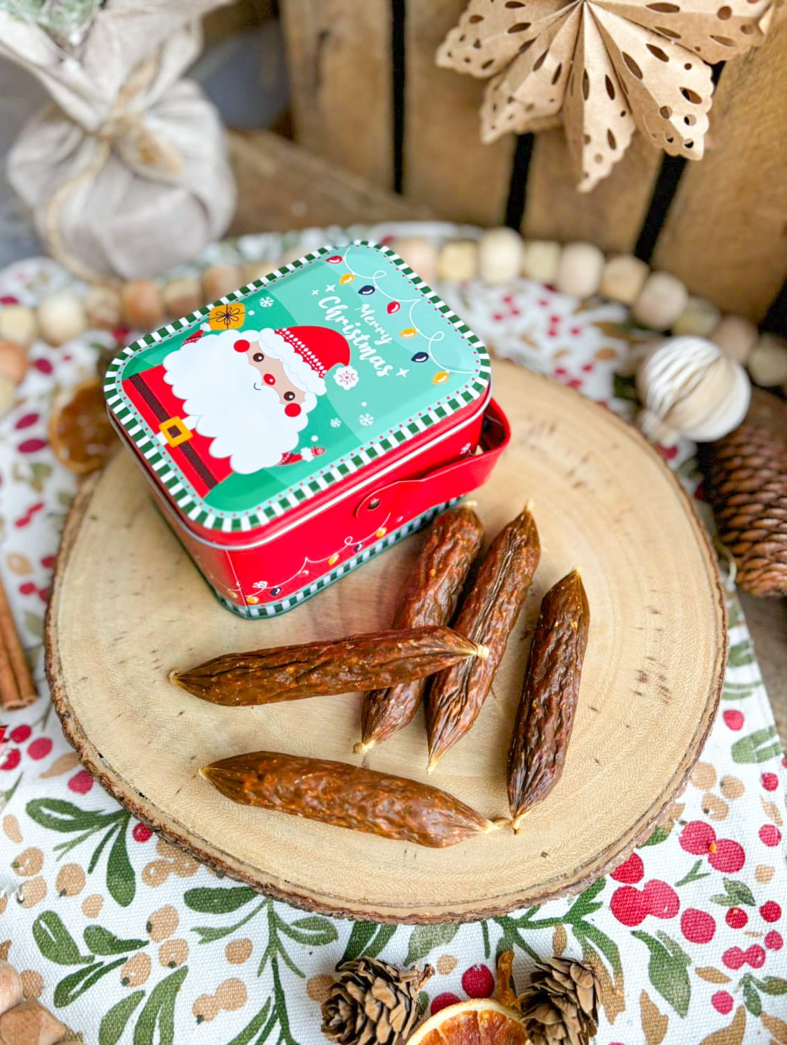 Santa 'Merry Christmas' Mini Tin Filled With Christmas Goodies | 2 Varieties