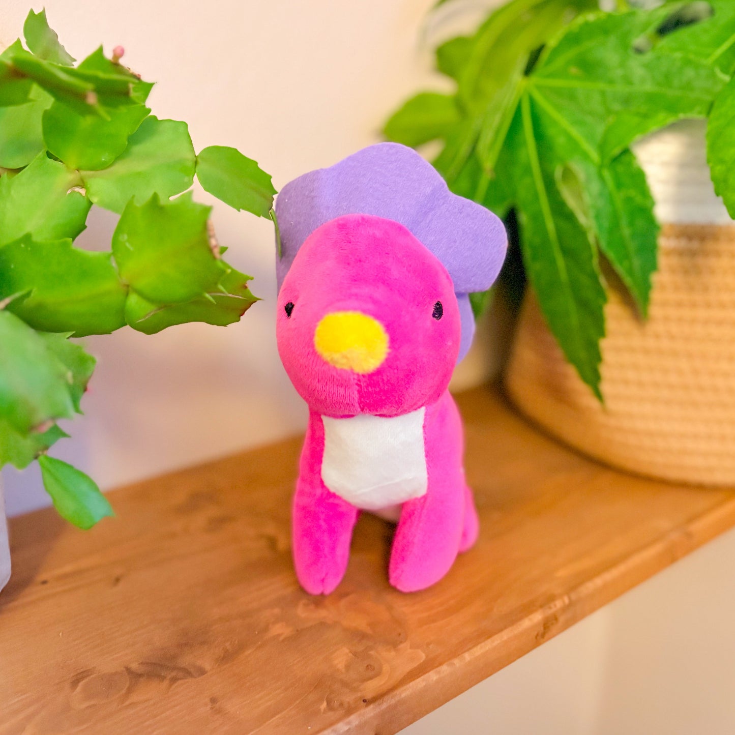 Baby Dino Squeaky Plush Dog Toy