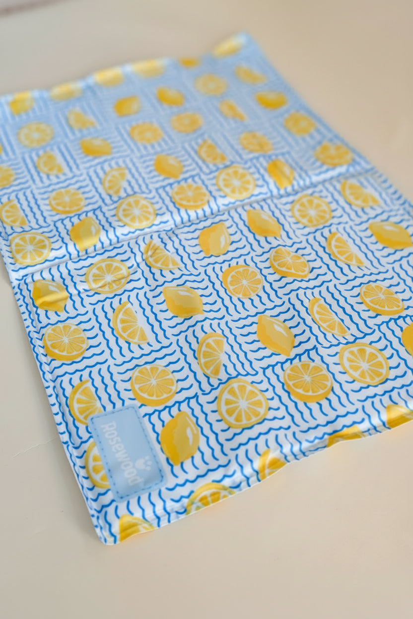Lemon Print Cooling Mat