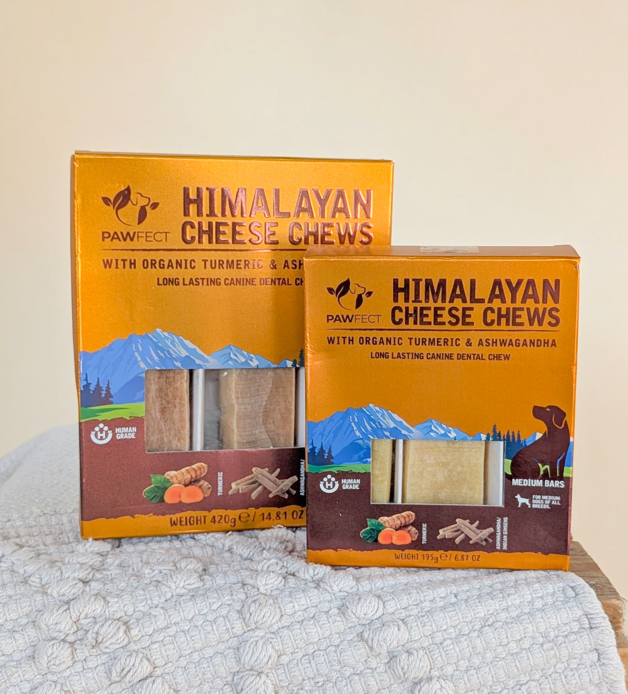 Pawfect Himalayan Yak Cheese Chews | Turmeric & Ashwagandha (3 pack) | 15% Off Tasty Tuesday (Alix's Choice)