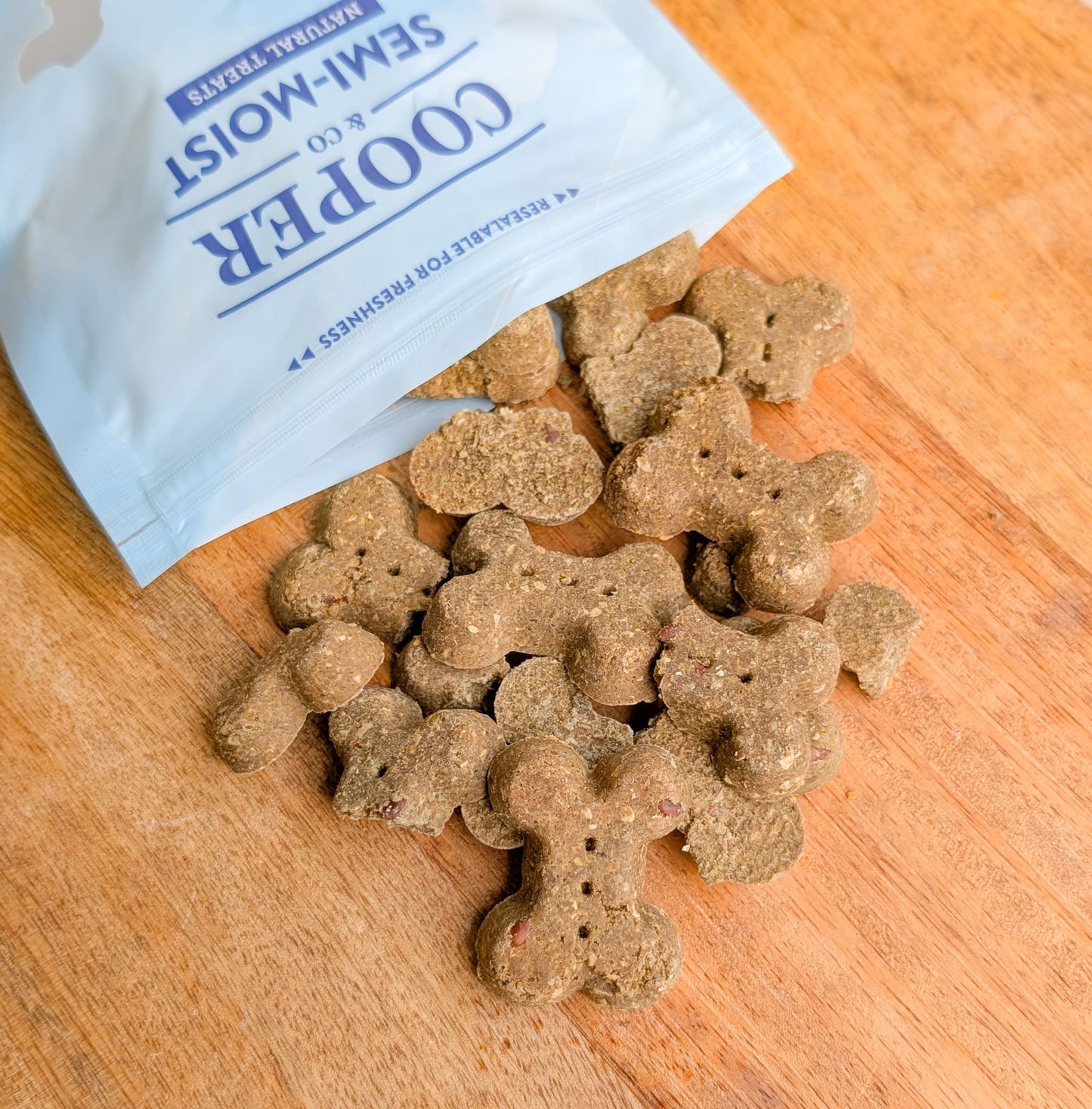 Cooper & Co Semi-Moist Natural Treats | Glossy Biscuits | Salmon with Spirulina