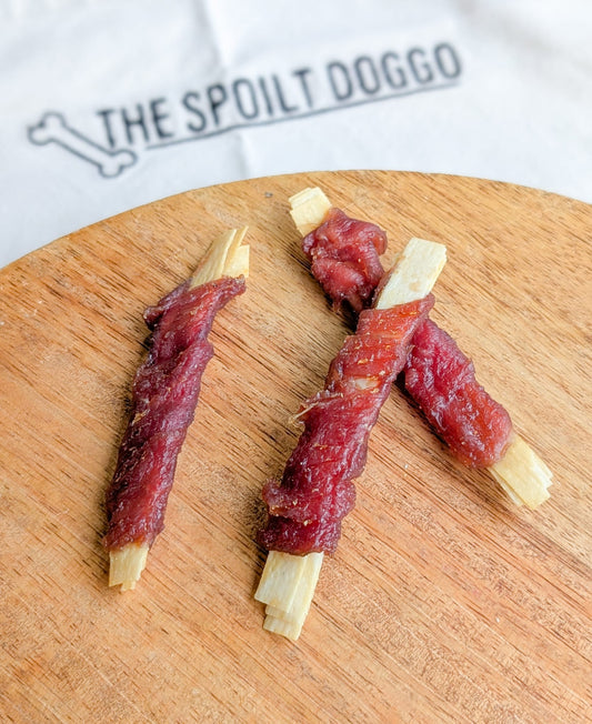 Duck Breast Wrapped Fish Sticks