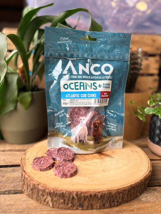 Anco Oceans+ Atlantic Cod Coins with Cranberry