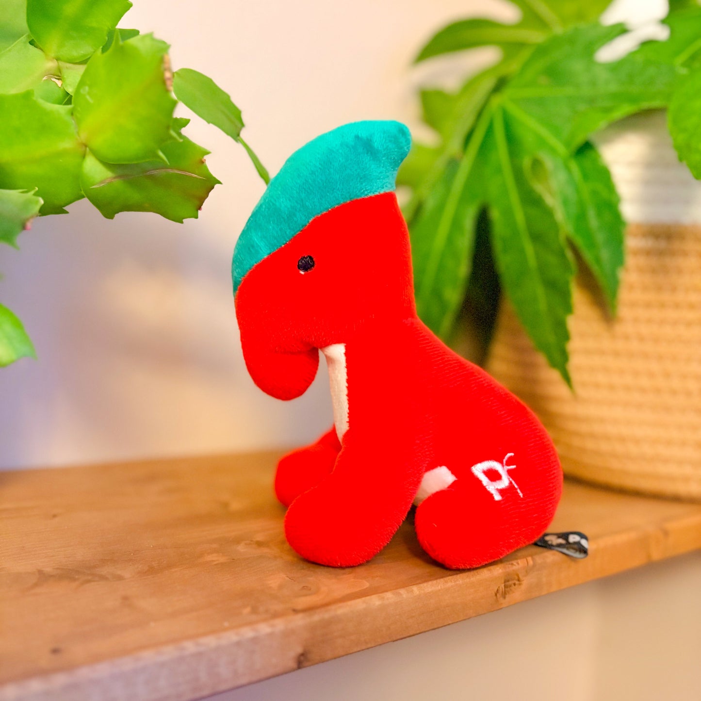 Baby Dino Squeaky Plush Dog Toy