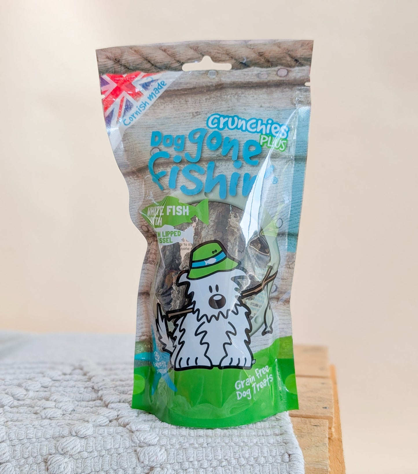 Dog Gone Fishin' White Fish with Green Lipped Mussel Crunchies Plus