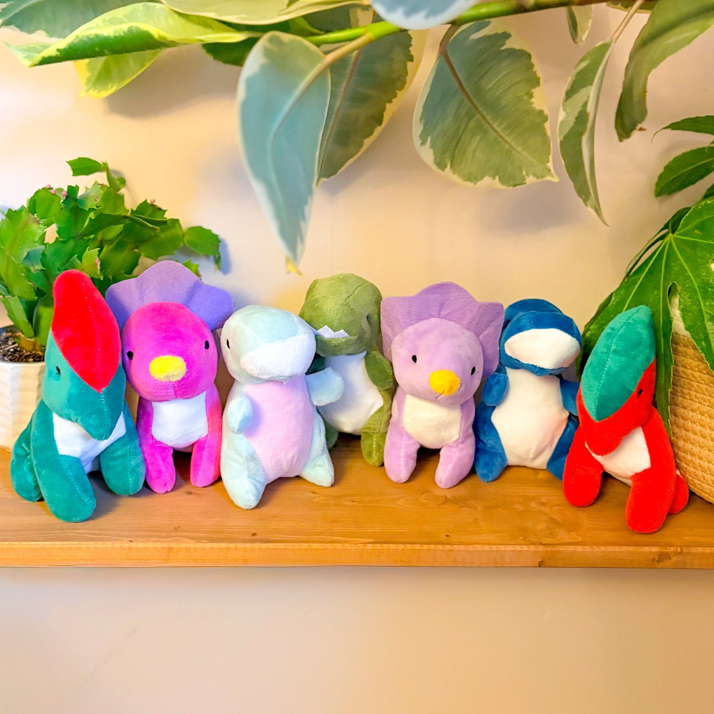 Baby Dino Squeaky Plush Dog Toy