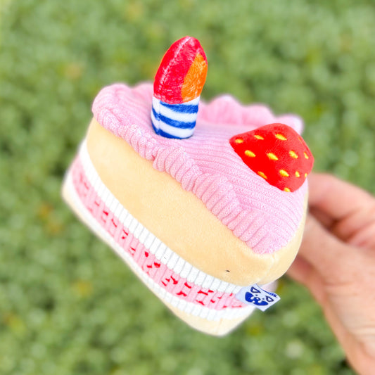 PAWTY Dog Toys | Birthday Cake Slice with Candle