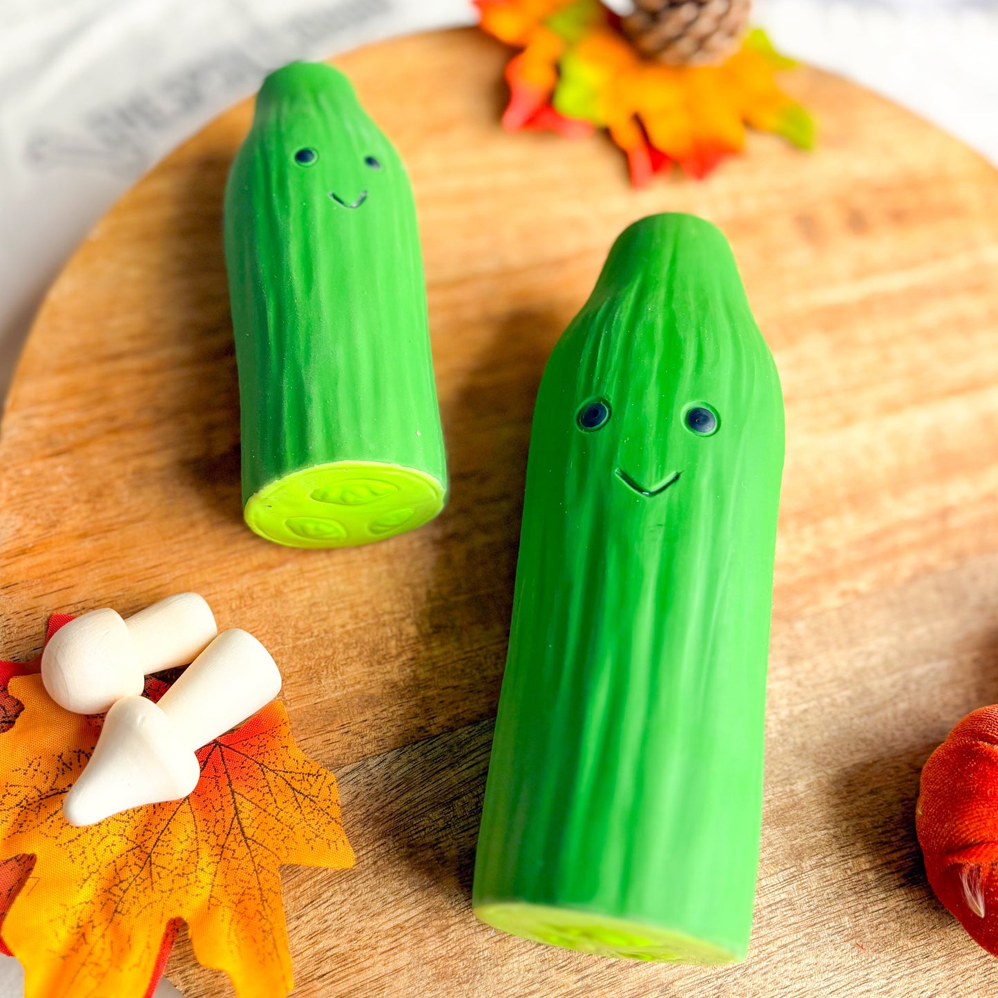 Foodie Faces Latex Toy | Cucumber | 2 Sizes