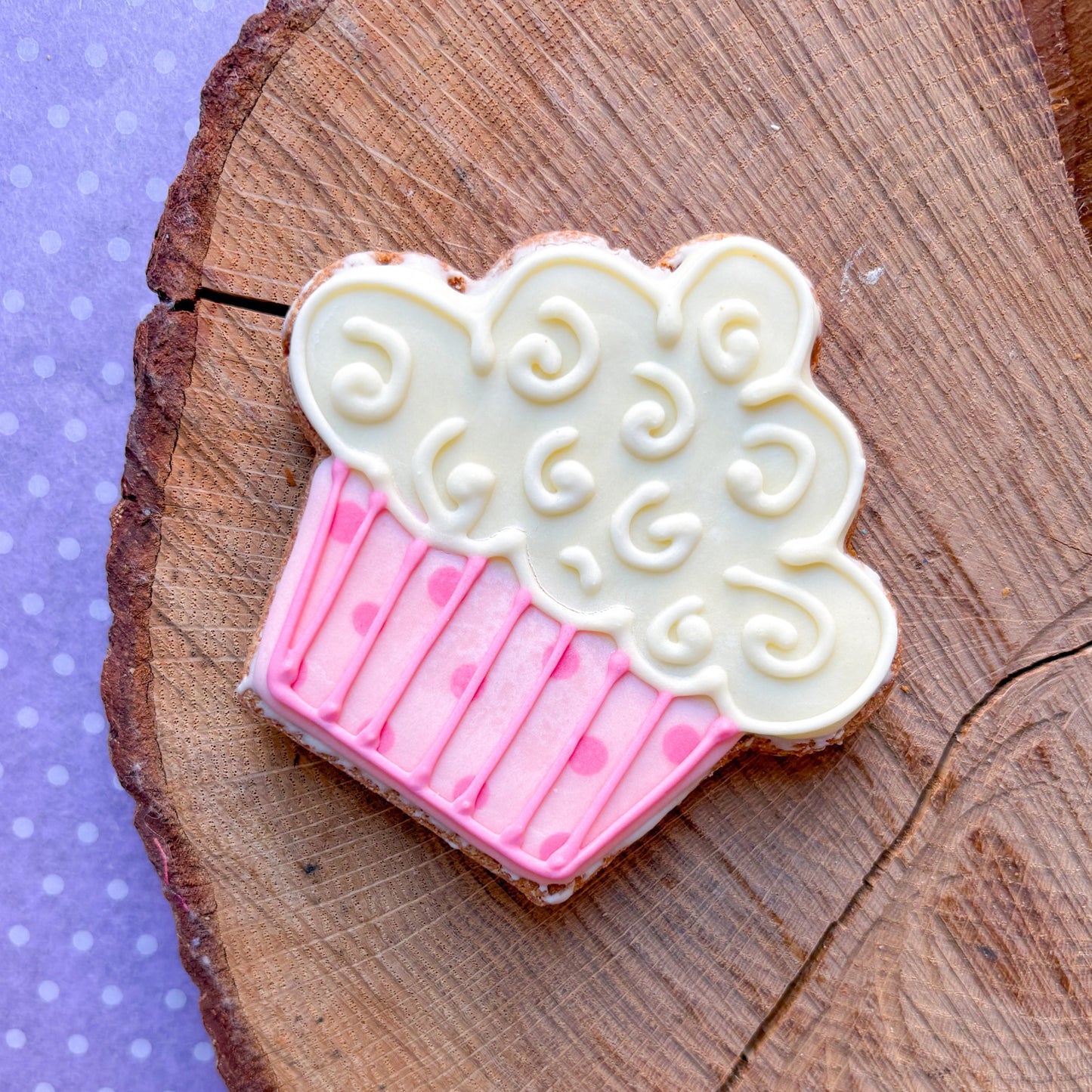 Nelson's Treats Birthday Cupcake Biscuit | Blue & Pink