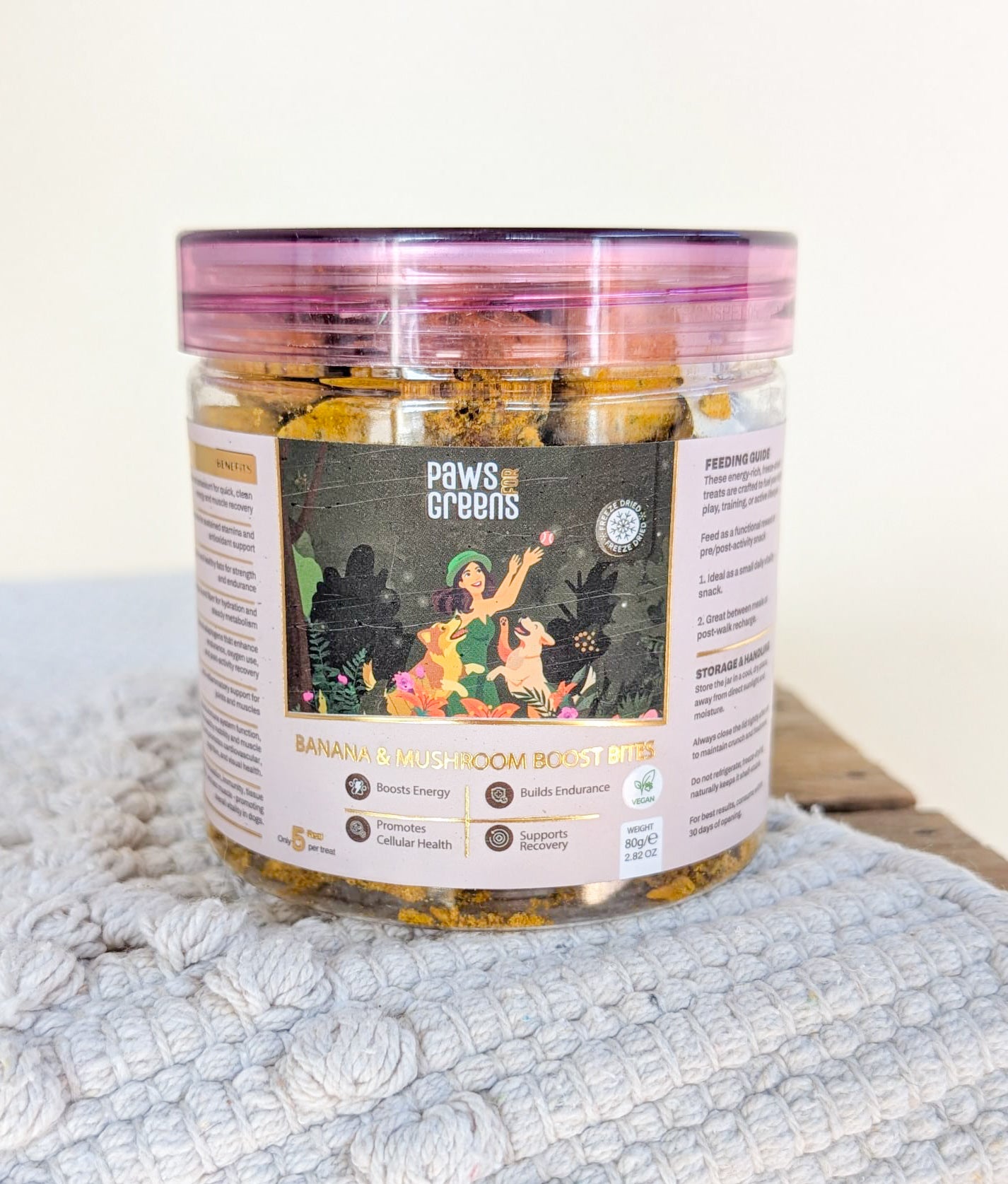 Paws For Greens Freeze-Dried Banana & Mushroom Boost Bites
