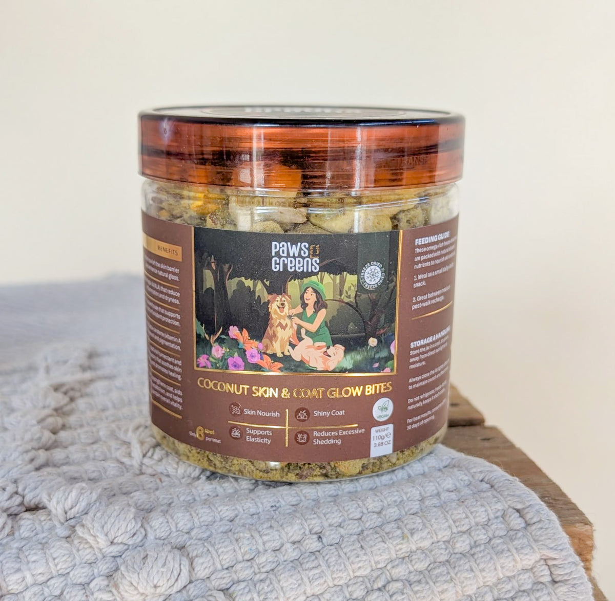 Paws For Greens Freeze-Dried Coconut Skin & Coat Bites