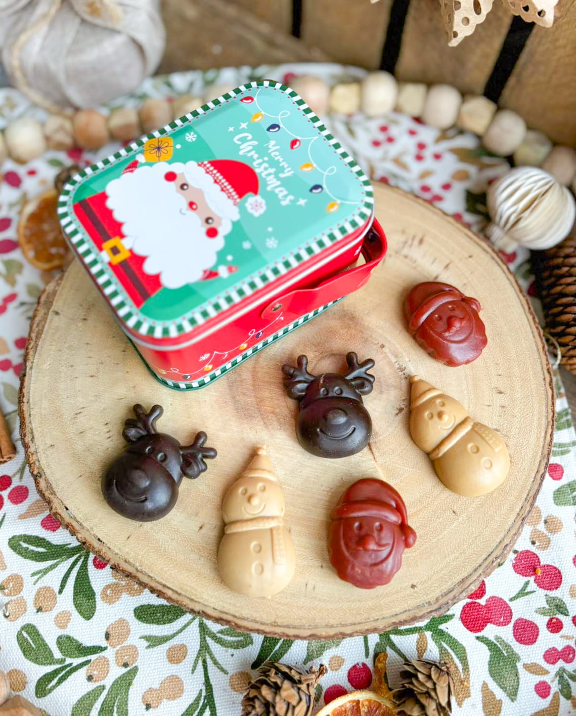 Santa 'Merry Christmas' Mini Tin Filled With Christmas Goodies | 2 Varieties