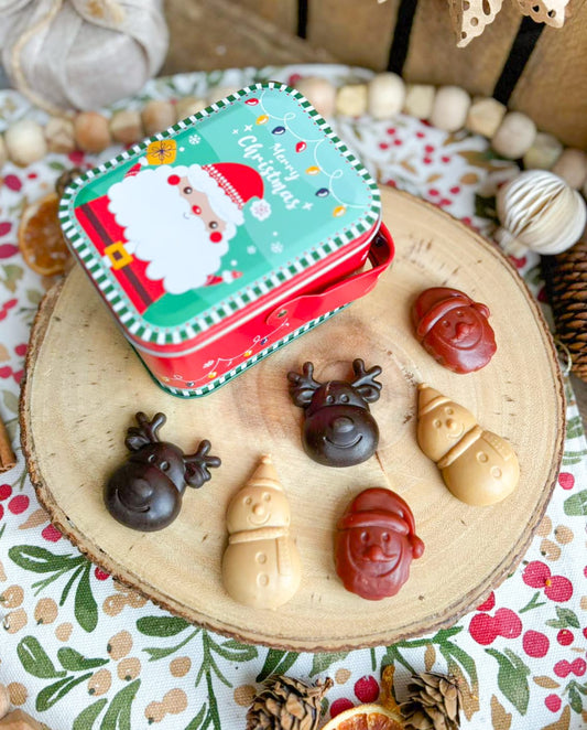 Santa 'Merry Christmas' Mini Tin Filled With Christmas Goodies | 2 Varieties