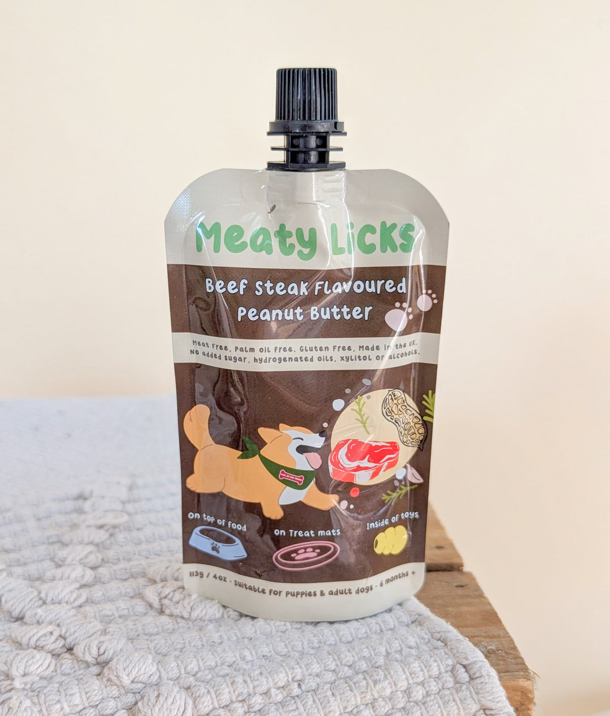 Meaty Licks Squeezy Peanut Butter Pouches | NEW FLAVOURS