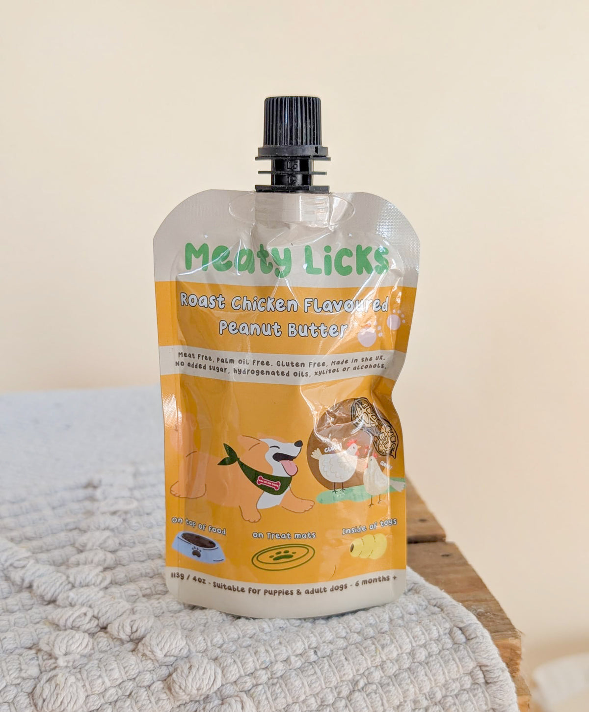 Meaty Licks Squeezy Peanut Butter Pouches | NEW FLAVOURS