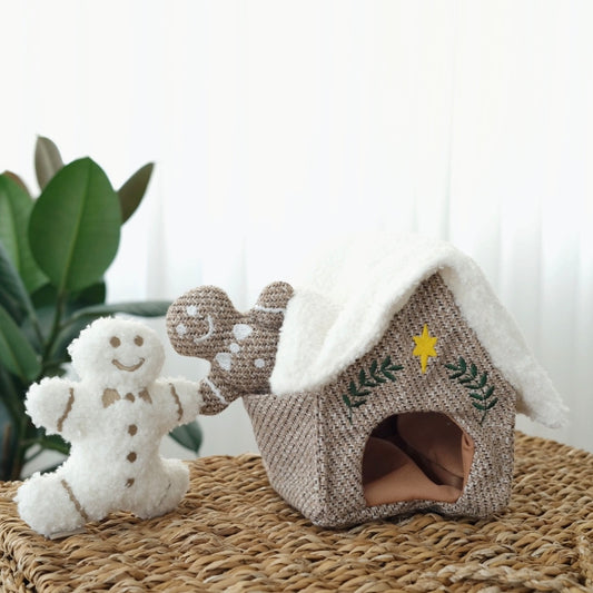 Lambwolf | Gingerbread House | Christmas Interactive Enrichment Dog Toy