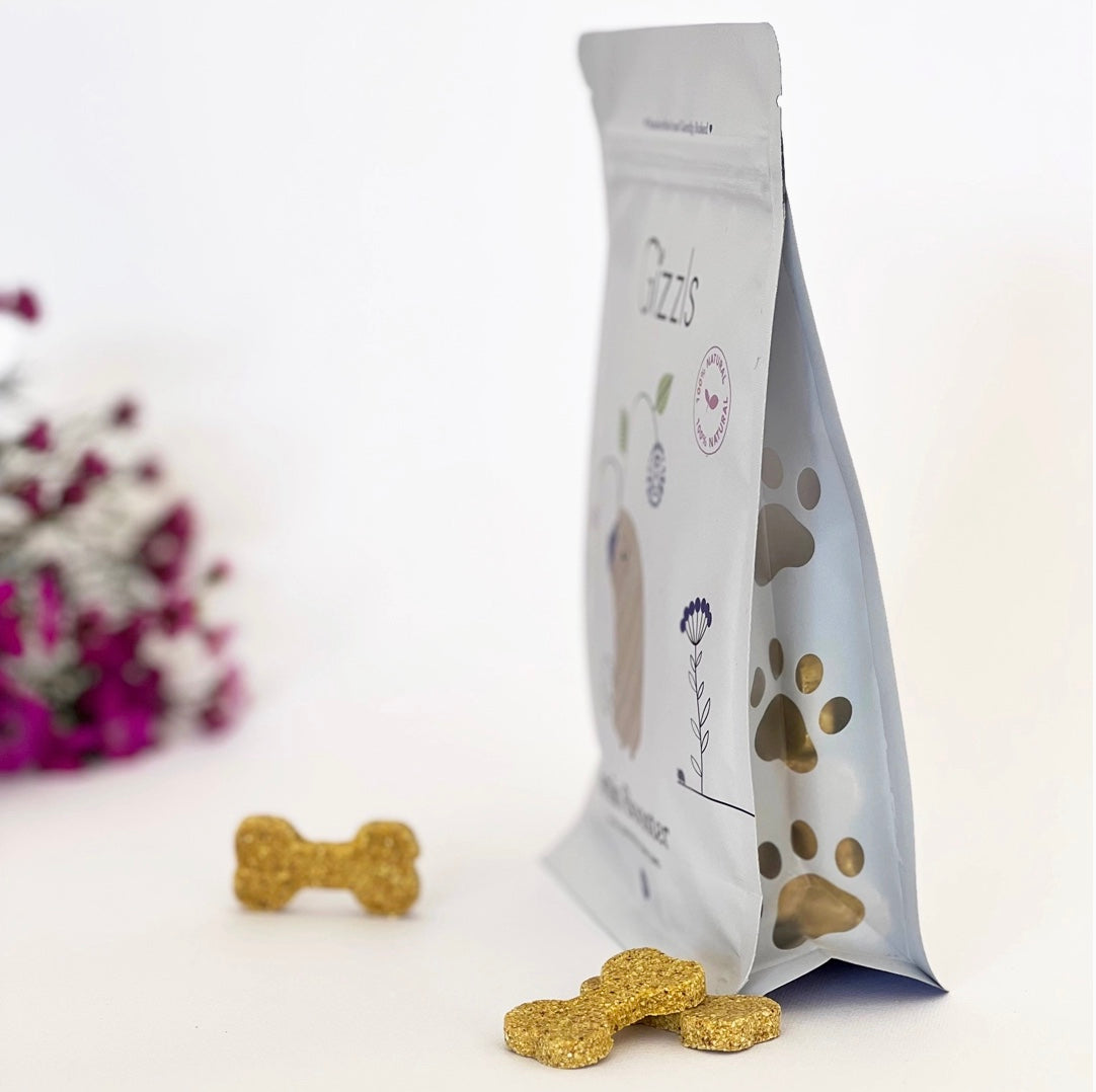 Gizzls Brain Booster Dog Treats | Peanut Butter & Blueberry *NEW BIGGER SIZE