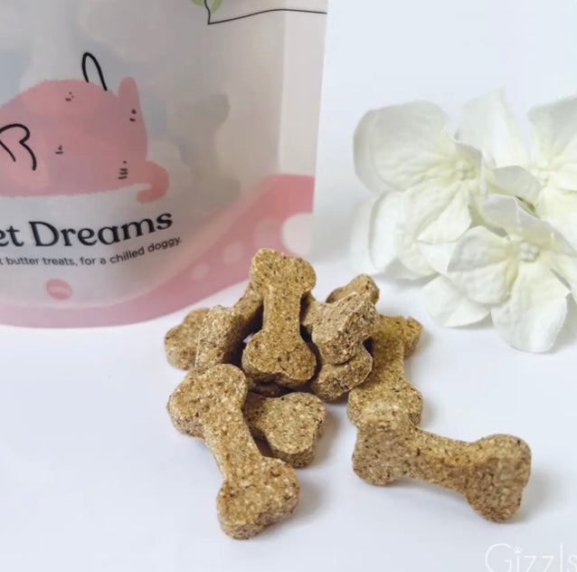 Gizzls Sweet Dreams Dog Treats | Peanut Butter & Chamomile *NEW BIGGER SIZE