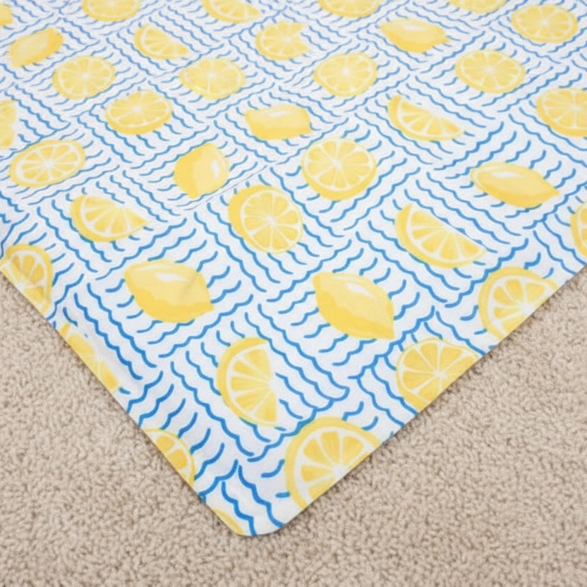 Lemon Print Cooling Mat