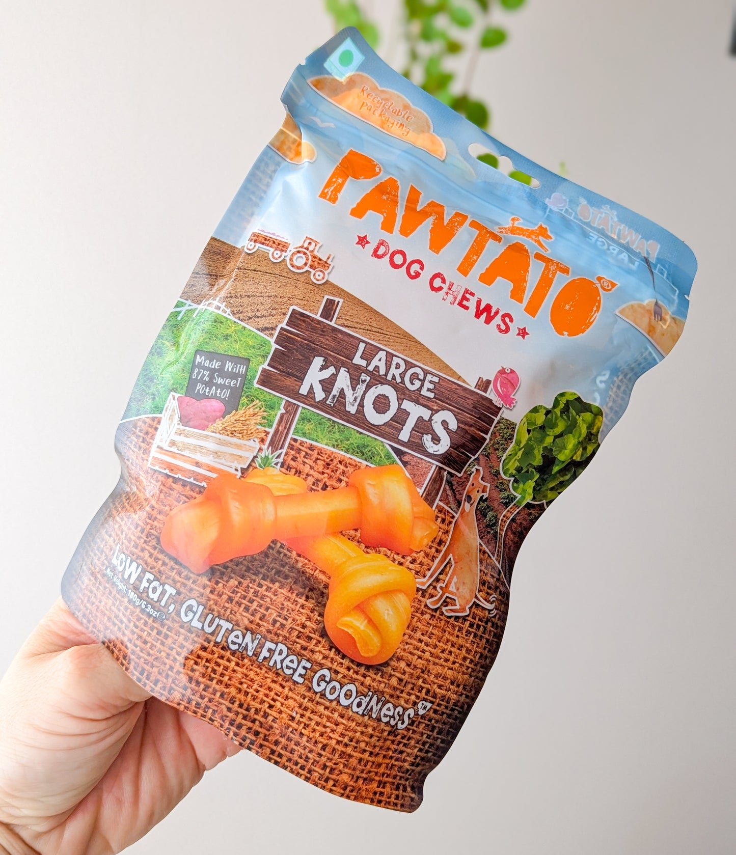 Pawtato Sweet Potato Veggie Knots | Large