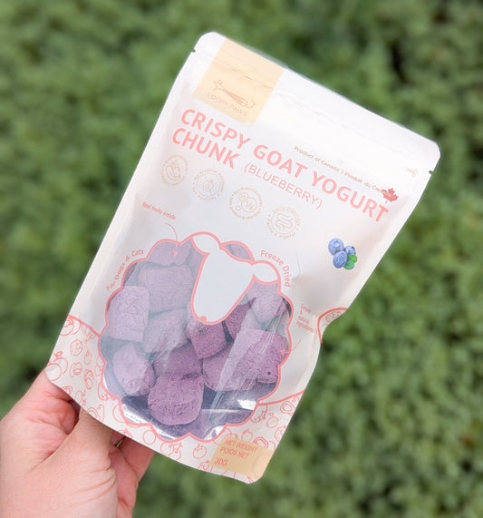 Loopy Paws | Crispy Freeze-Dried Goat Yogurt Treats | Blueberry