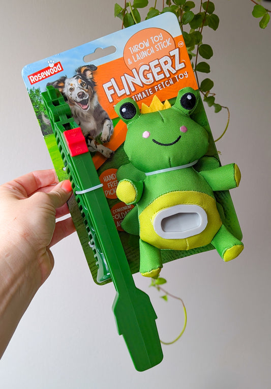 Flingerz Frog Throw Toy | The Ultimate Fetch Toy