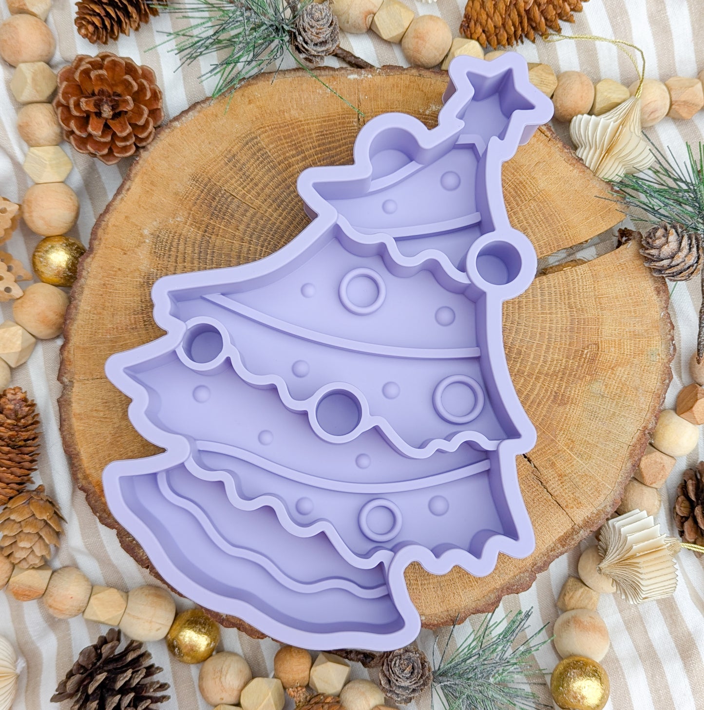 Christmas Christmas Tree Slow Feeder Lick Mat Combo | Periwinkle