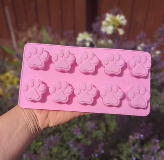 Dog Paw Moulds Pink