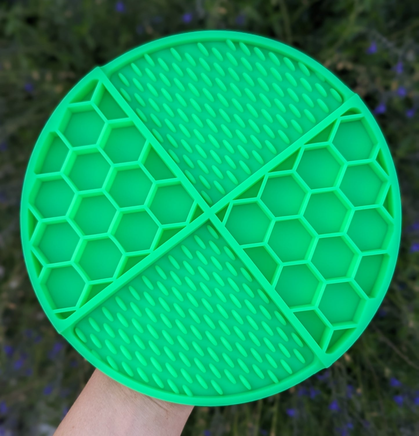 Hexagon Lick Mat Neon